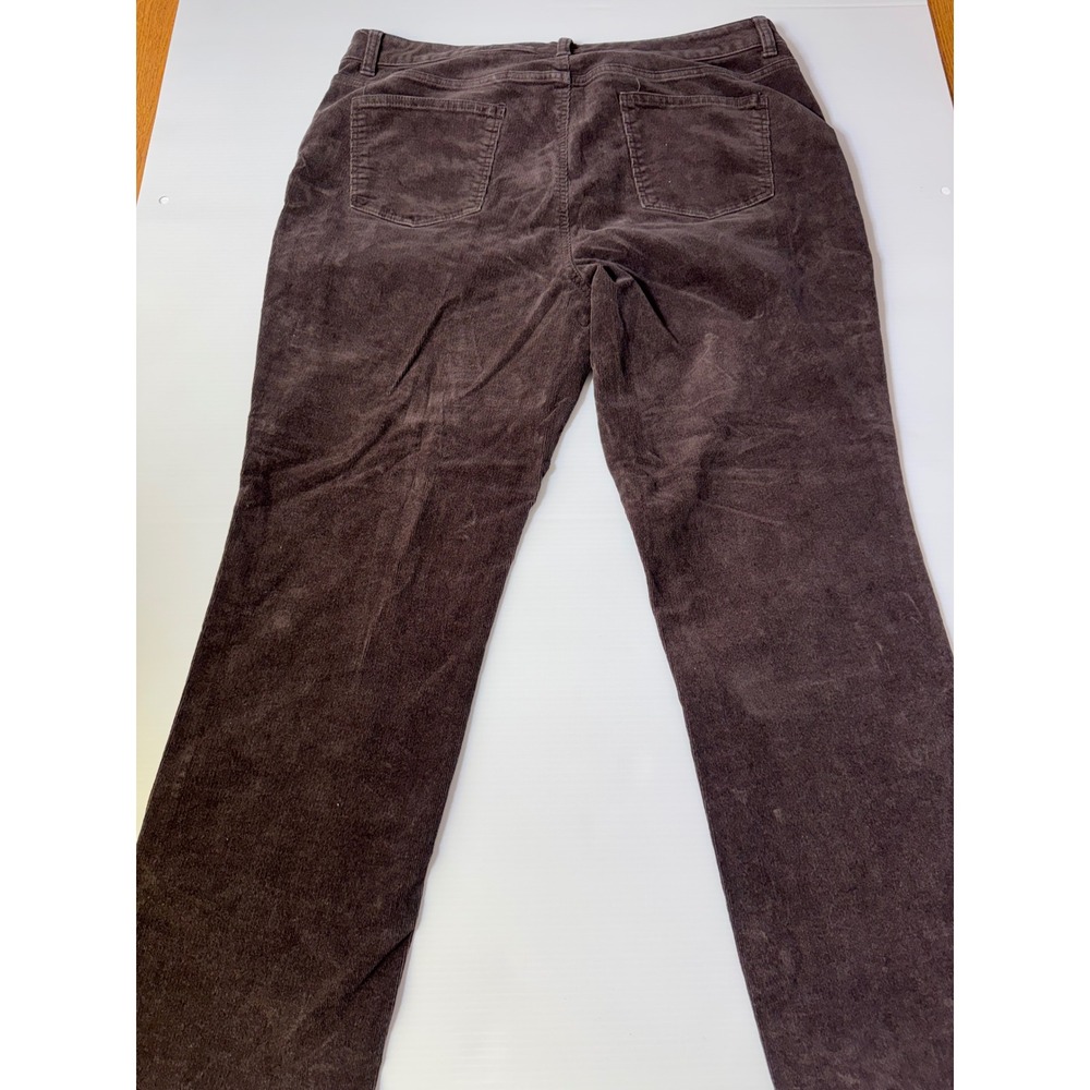 Talbots Simply Flattering Straight Corduroy Pants Brown Size 16